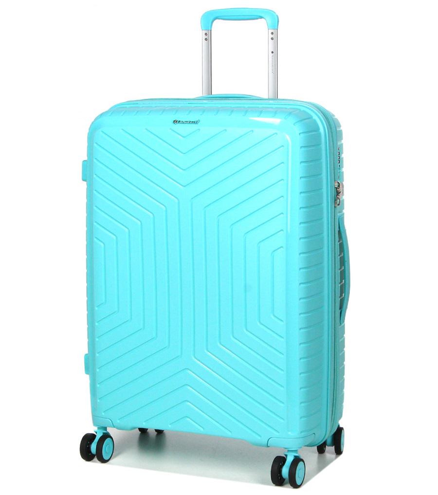 Чемодан средний полипропилен с расширением Snowball 20103 M 67,5х47,5х26,5 см 71/12 л Голубой