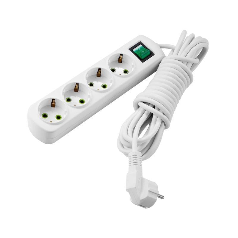 Удлинитель Lezard Letitia 4 входа с заземлением и выключателем 5 м (28679511)