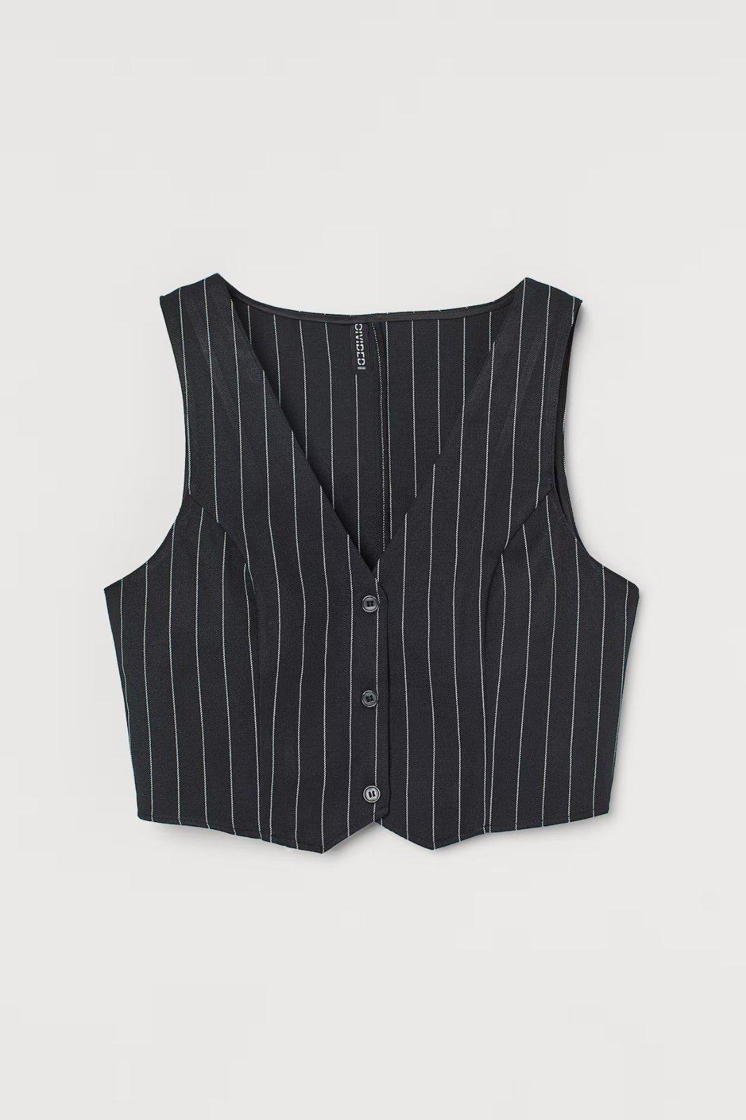 Костюмний жилет р. 38 Чорно-білий (9691653wer)