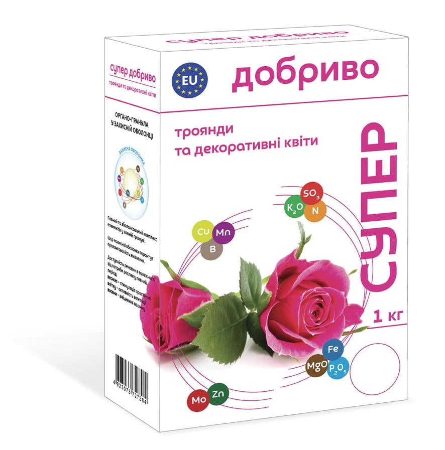 Супер-удобрение пролонгированное минеральное Семейный сад для пышного цветения роз и декоративных цветов 1 кг Супер-удобрение пролонгированное минеральное Семейный сад для пышного цветения роз и декоративных цветов 1 кг