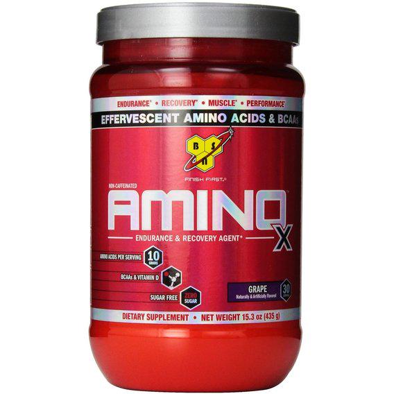 Амінокислота BCAA для спорту BSN Amino X 435 г 30 порцій Grape - фото 1