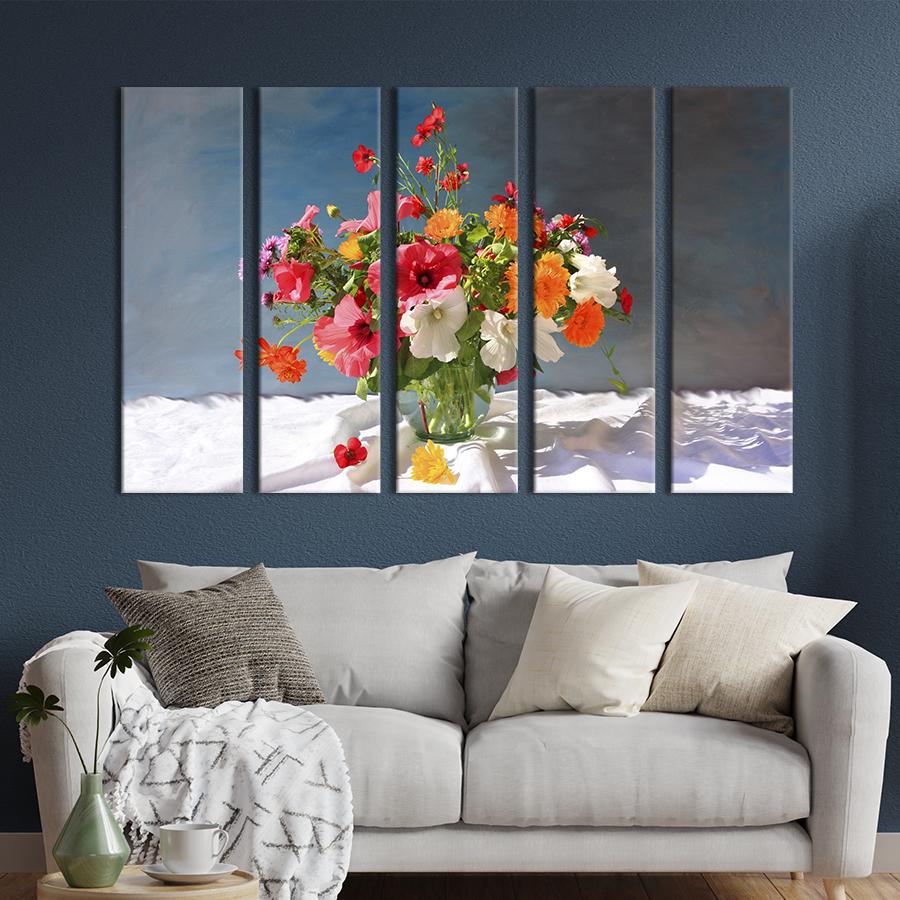 Картина на холсте Ароматный летний букет цветов 87x50 см (872-51)