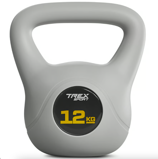 Гиря вінілова TREX Sport TX-012CKB 12 кг Сірий (4612)