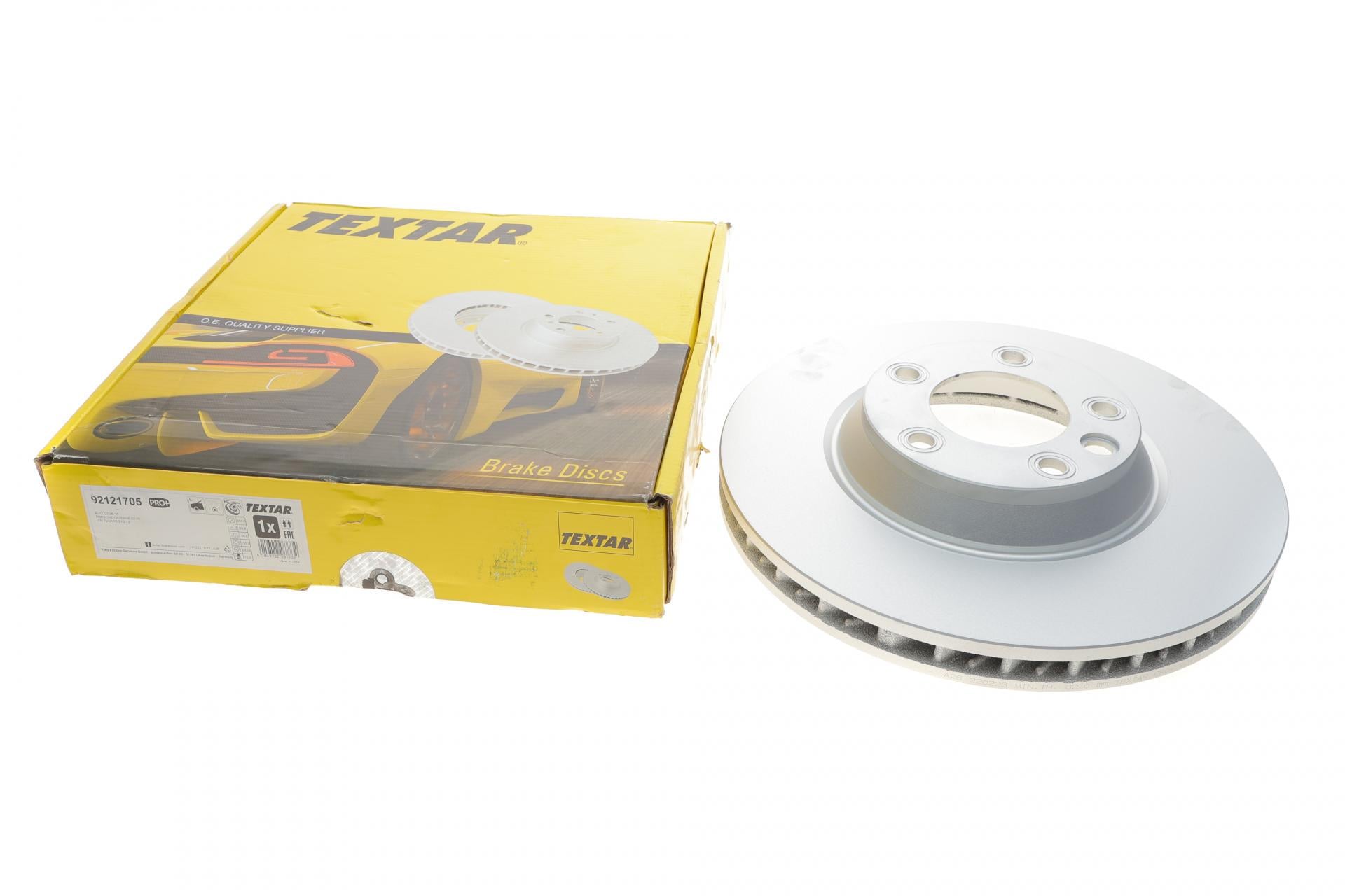 Диск тормозной передний TEXTAR Audi Q7 06-15/Porsche Cayenne 02-/VW Touareg 02-10 350x34 мм L PRO+ (92121705 TEXTAR)