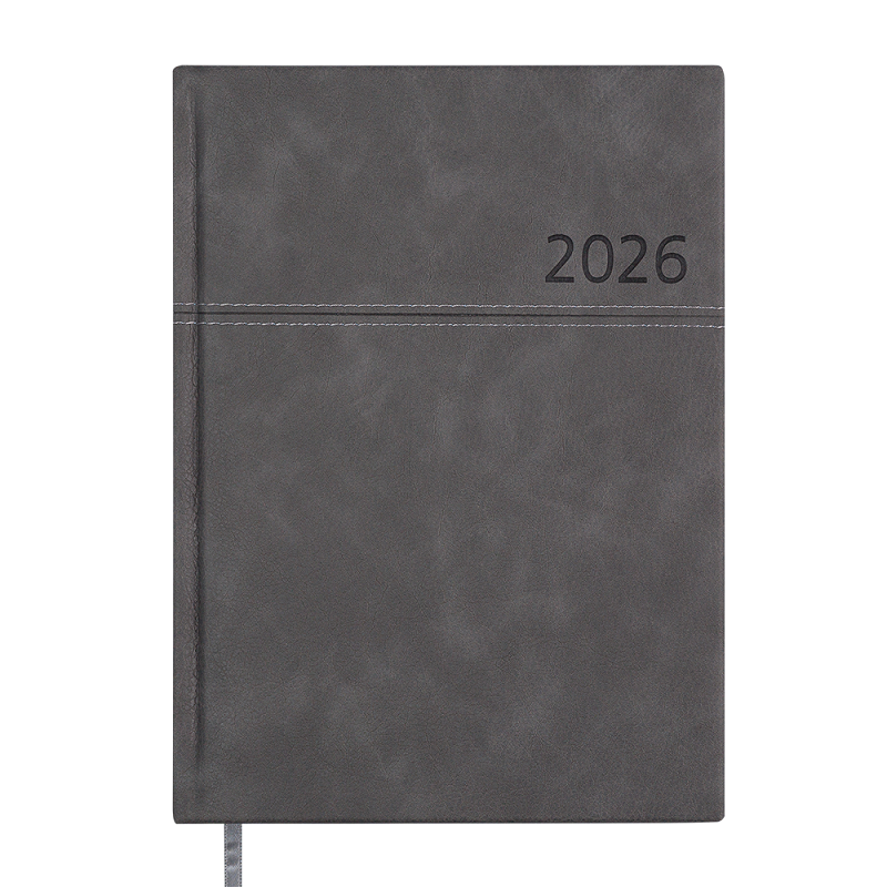 Дневник датированный на 2026 р. Orion A5 искусственная кожа Серый (BM.2150-09)