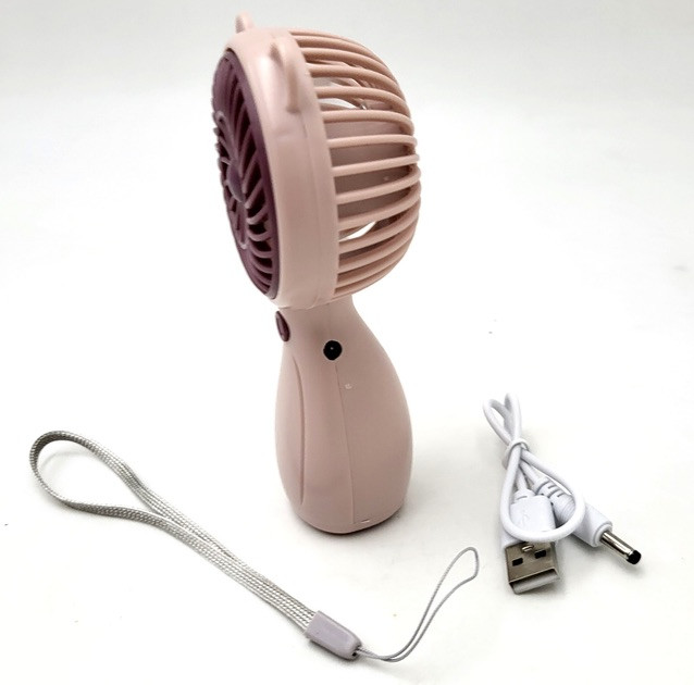 Вентилятор ручной аккумуляторный Handy Mini Fan JX-998 с ручкой d 6 см Розовый (ML-04462) - фото 4 Вентилятор ручной аккумуляторный Handy Mini Fan JX-998 с ручкой d 6 см Розовый (ML-04462) - фото 4