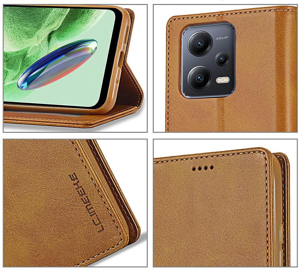 Чохол книжка iMeeke для Xiaomi Redmi Note 13 Pro / Poco M6 Pro Коричневий (89566) - фото 4 Чохол книжка iMeeke для Xiaomi Redmi Note 13 Pro / Poco M6 Pro Коричневий (89566) - фото 4