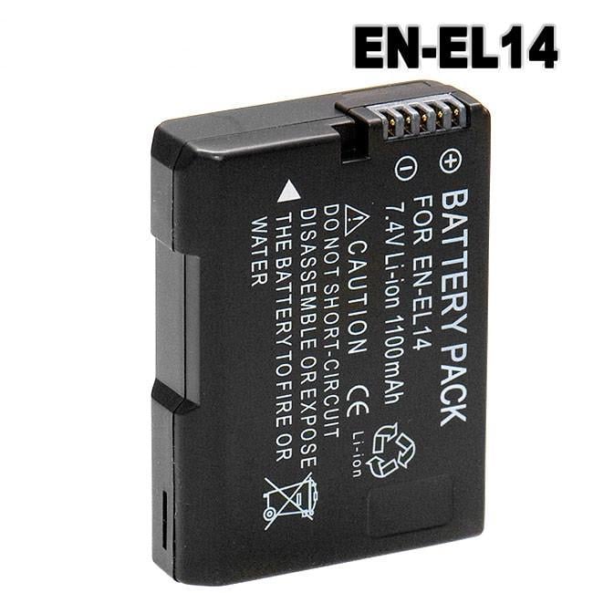 Аккумулятор для камер Nikon D3100 D3200 D3300 D5100 D5200 D5300 D5500 EN-EL14 EN-EL14a 1100 ma - фото 2