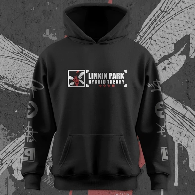 ᐉ Худи мужское с принтом Linkin Park Hybrid Theory Orange Classic