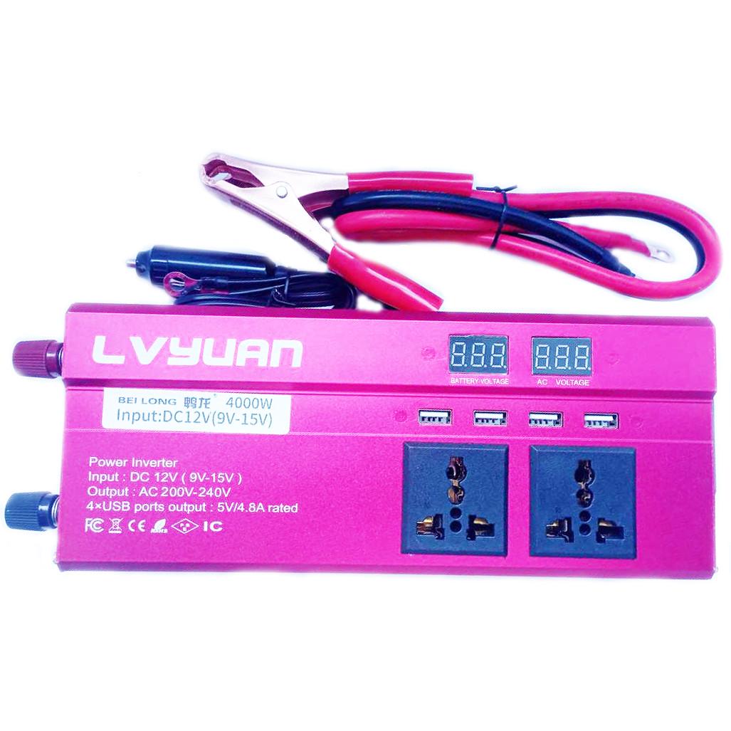 Автомобильный инвертор Bei Long Power Inverter 020 c 12V на 220V 4000W модифицированная синусоида Red (11062) - фото 2 Автомобильный инвертор Bei Long Power Inverter 020 c 12V на 220V 4000W модифицированная синусоида Red (11062) - фото 2