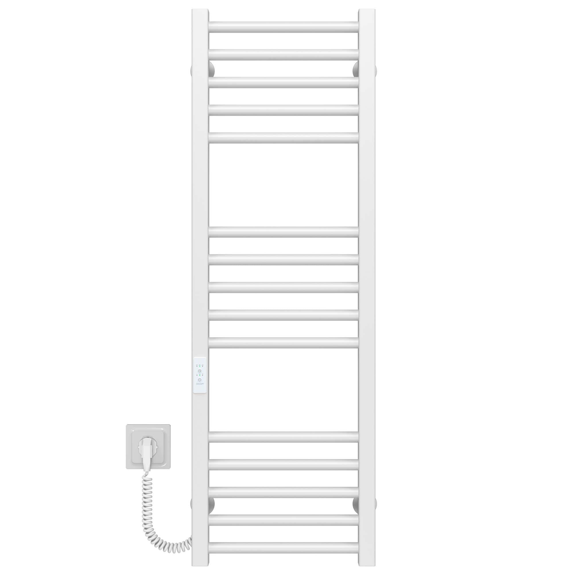 Полотенцесушитель электрический Deffi Lima П15 WD04 левое подключение нержавеющая сталь 300х1000 мм Белый (A.LI.100.30.15.EWL4)