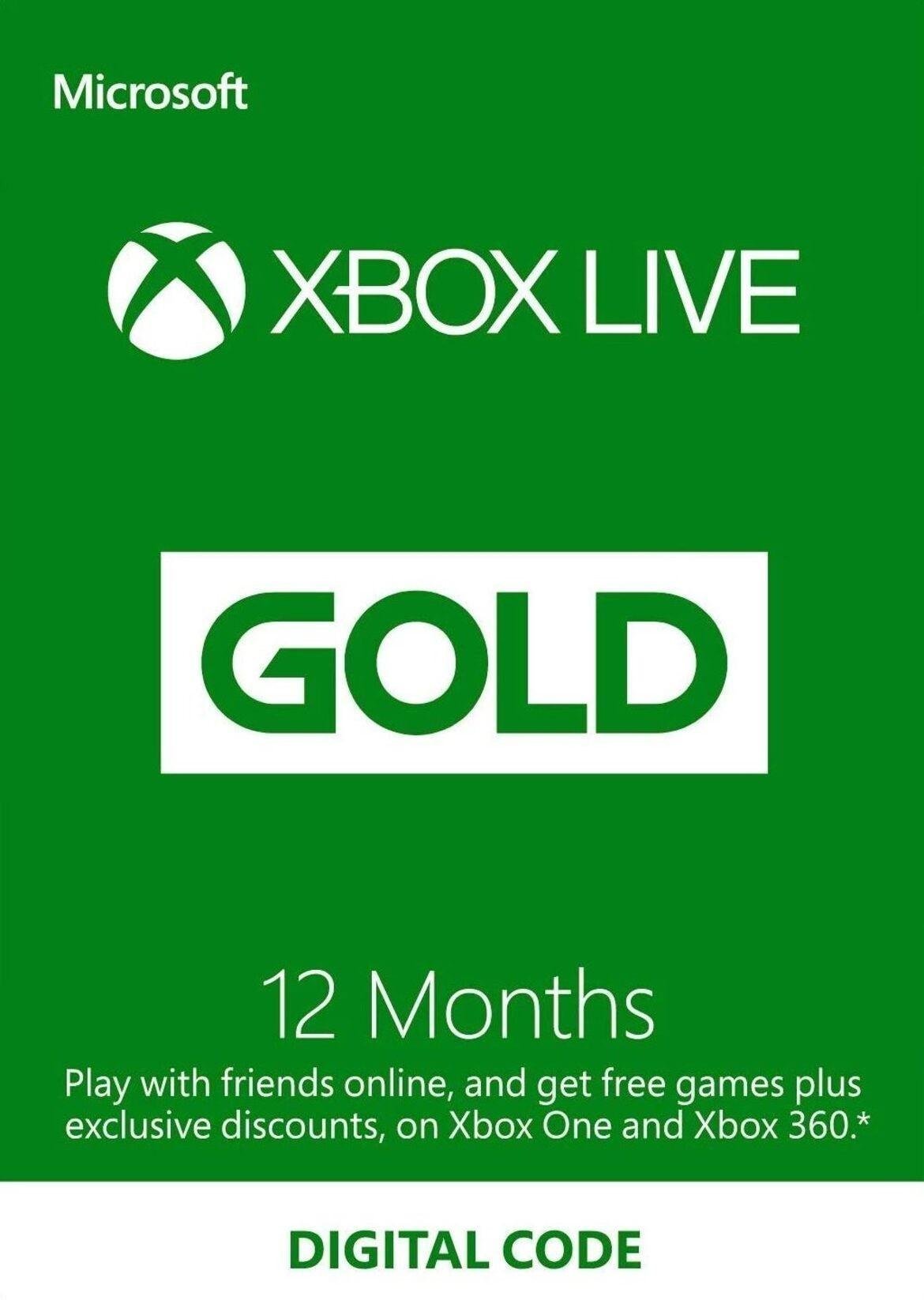 Подписка Xbox Live Gold на 12 месяцев Xbox 360/ One/Series для всех регионов и стран