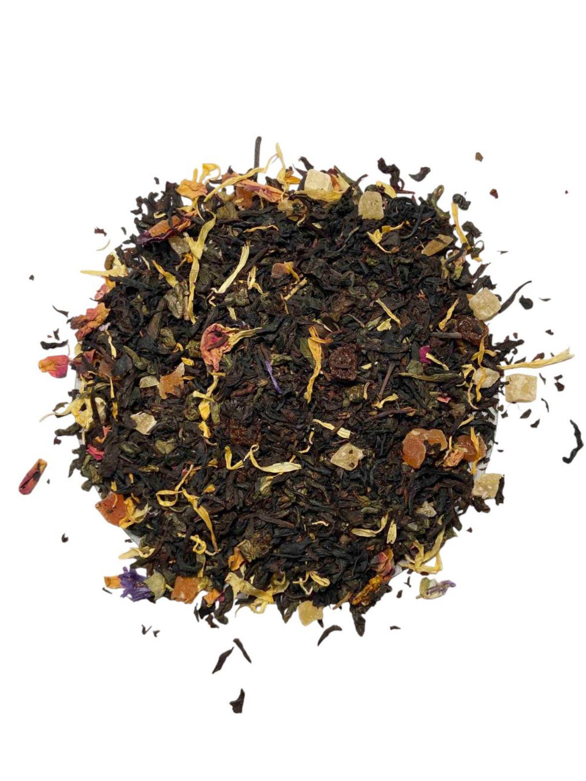 Чай TeaStar Ночь Клеопатры Премиум купаж черного и зеленого с кусочками фруктов 100 г (1573) - фото 1 Чай TeaStar Ночь Клеопатры Премиум купаж черного и зеленого с кусочками фруктов 100 г (1573) - фото 1