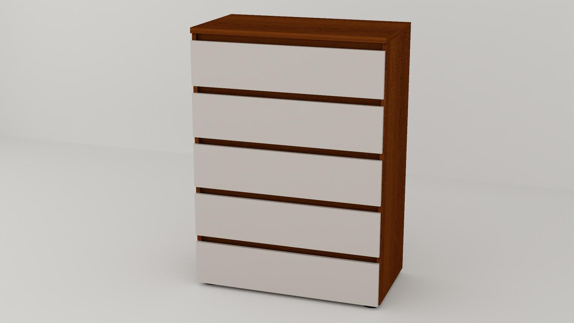 Комод Алекса СН-5/45 80х45х111 см Кашемир/Орех лесной