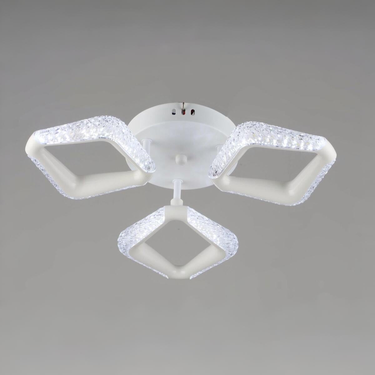 Люстра светодиодная Sirius с металлическим каркасом 18W 3000/6500К Белый (B YH1301/3 WT 18W)