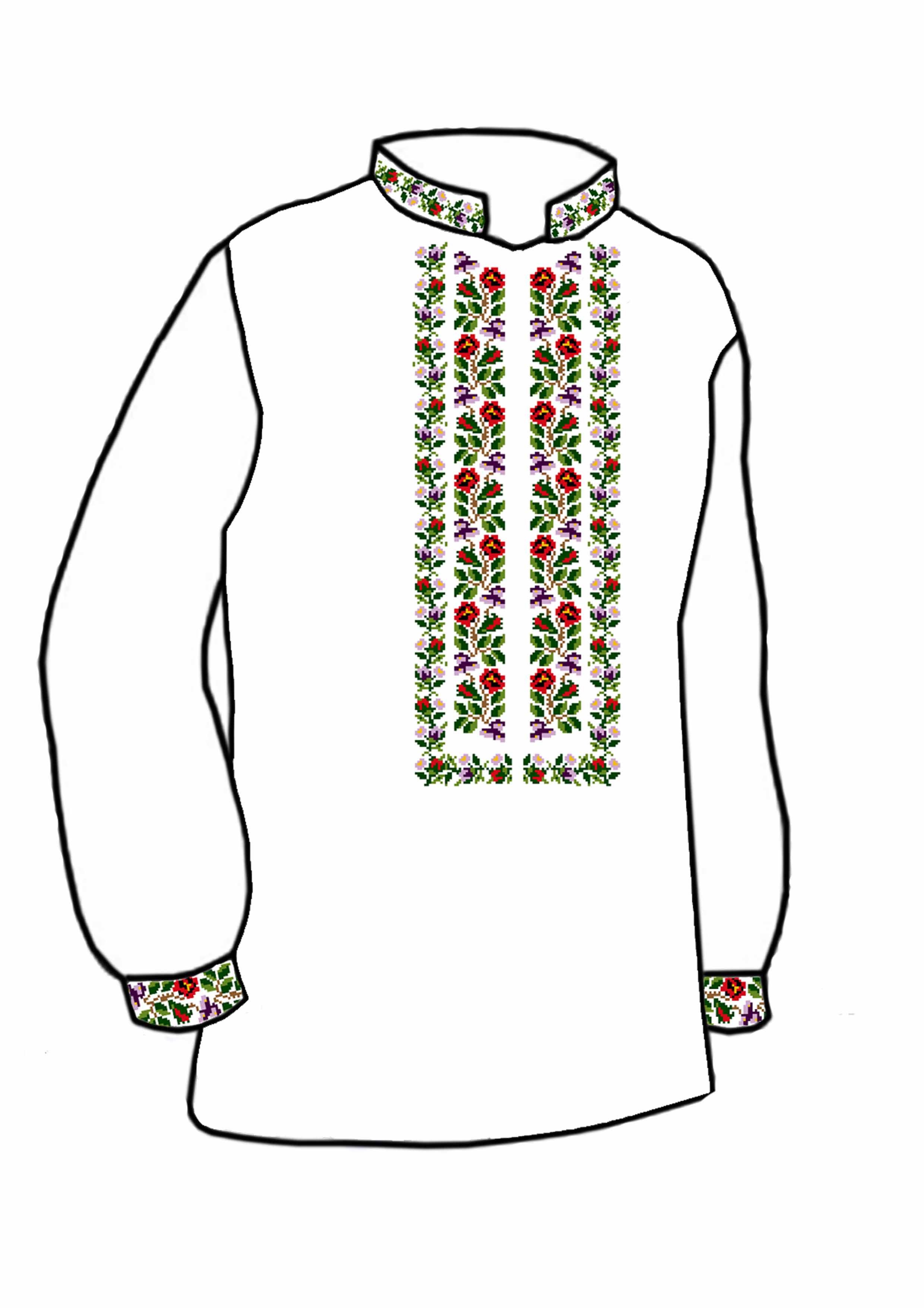 Заготовка для вишивки нитками або бісером сорочка СЧ-135 домоткане полотно Заготовка для вишивки нитками або бісером сорочка СЧ-135 домоткане полотно