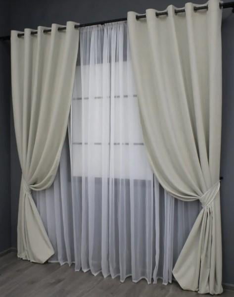 Комплект штор Sparta на люверсах мікровелюр 1,5х2,7 м 2 шт. Світло-сірий (1034ш) - фото 7 Комплект штор Sparta на люверсах мікровелюр 1,5х2,7 м 2 шт. Світло-сірий (1034ш) - фото 7