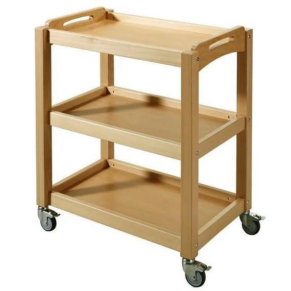 Этажерка для ванной из дерева на колесиках Скарин Сиена (АБТ-009602)