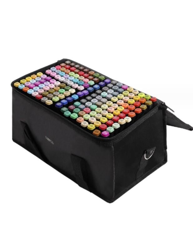 Набор скетч-маркеров двухсторонних YULIN в чехле 168 шт. (MX-00007293)