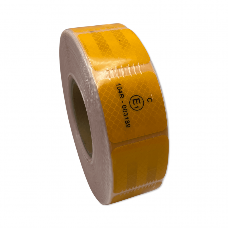 Лента светоотражающая для маркировки кузова секторная Желтый (Е)