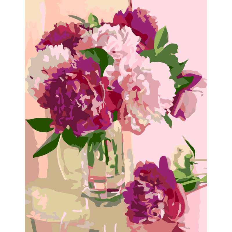 Картина по номерам Rosa Розовые пионы 35х45 см (Az-222238)