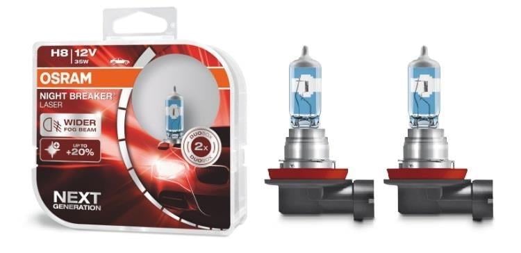 Автолампа H8 Night Breaker Laser+20 12V 35W PGJ19-1 2 шт. (64212NLHCB)