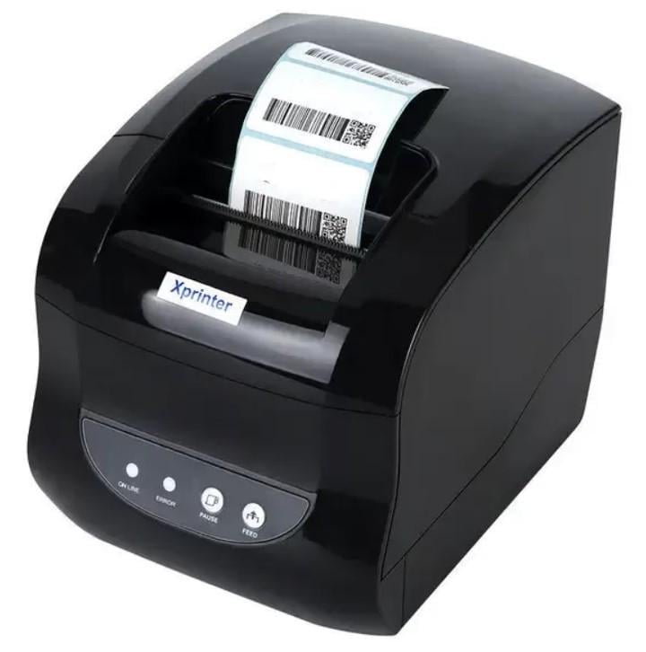 Термопринтер этикеток/чеков Xprinter XP-365B 76 мм Black (595924) - фото 1