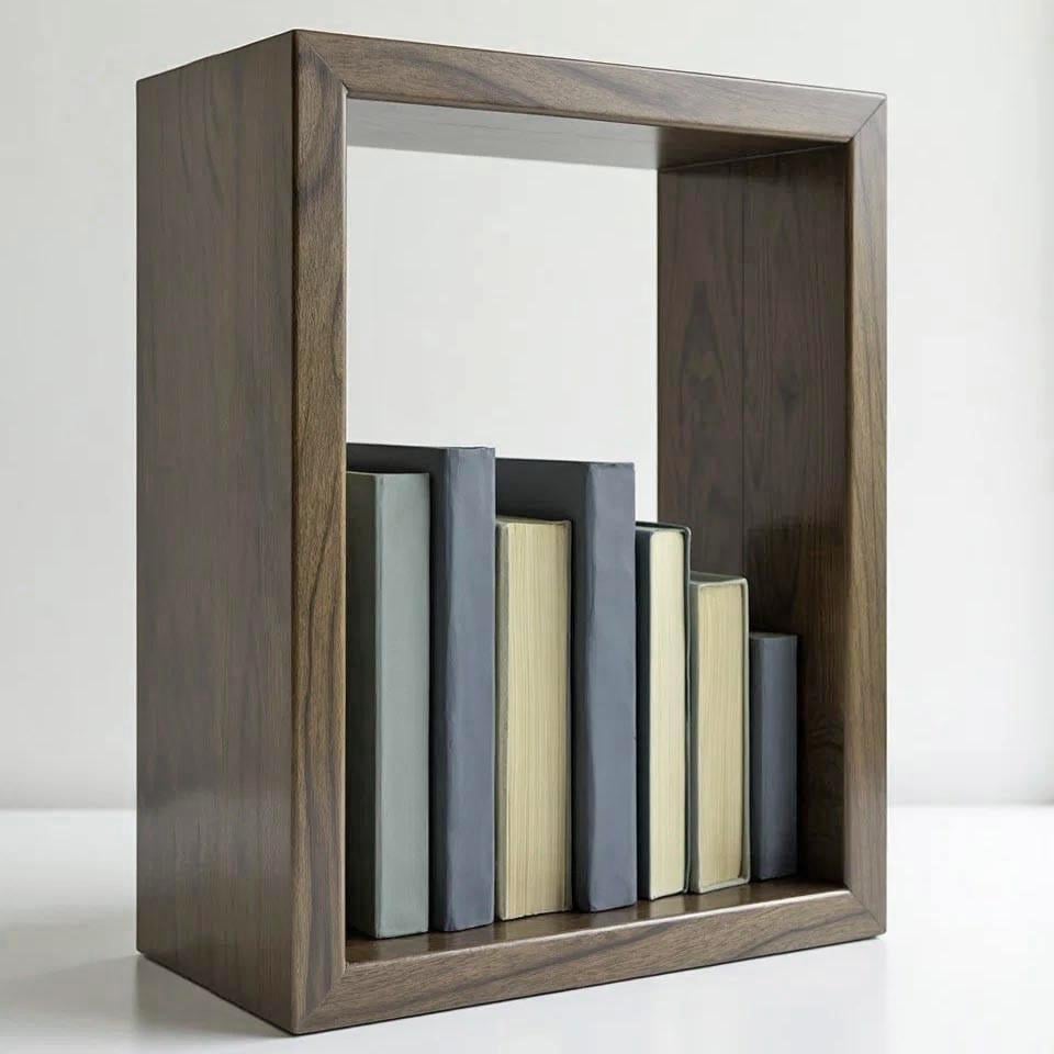 Полка книжная настольная из дерева Изаки Палисандр (КПА-036502)