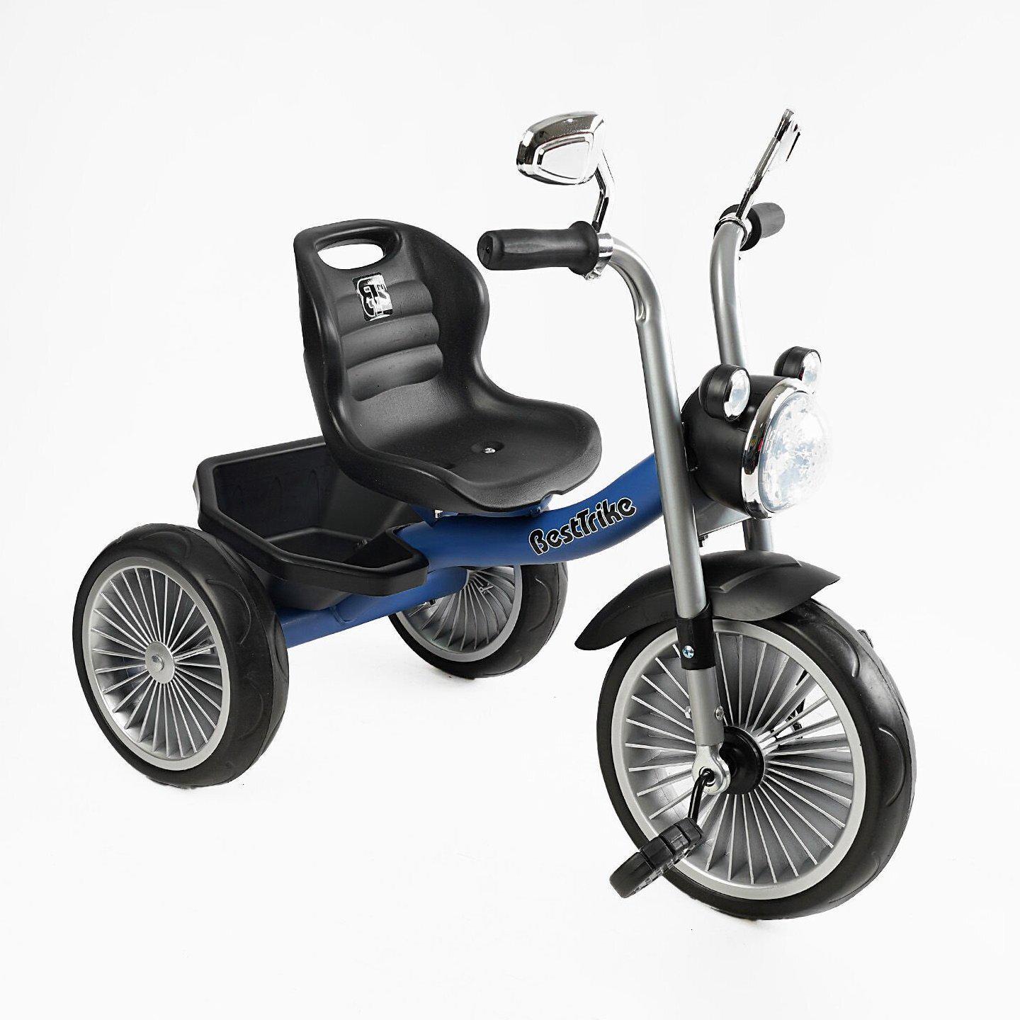 Детский трехколесный велосипед без ручки Best Trike BS Чоппер Синий