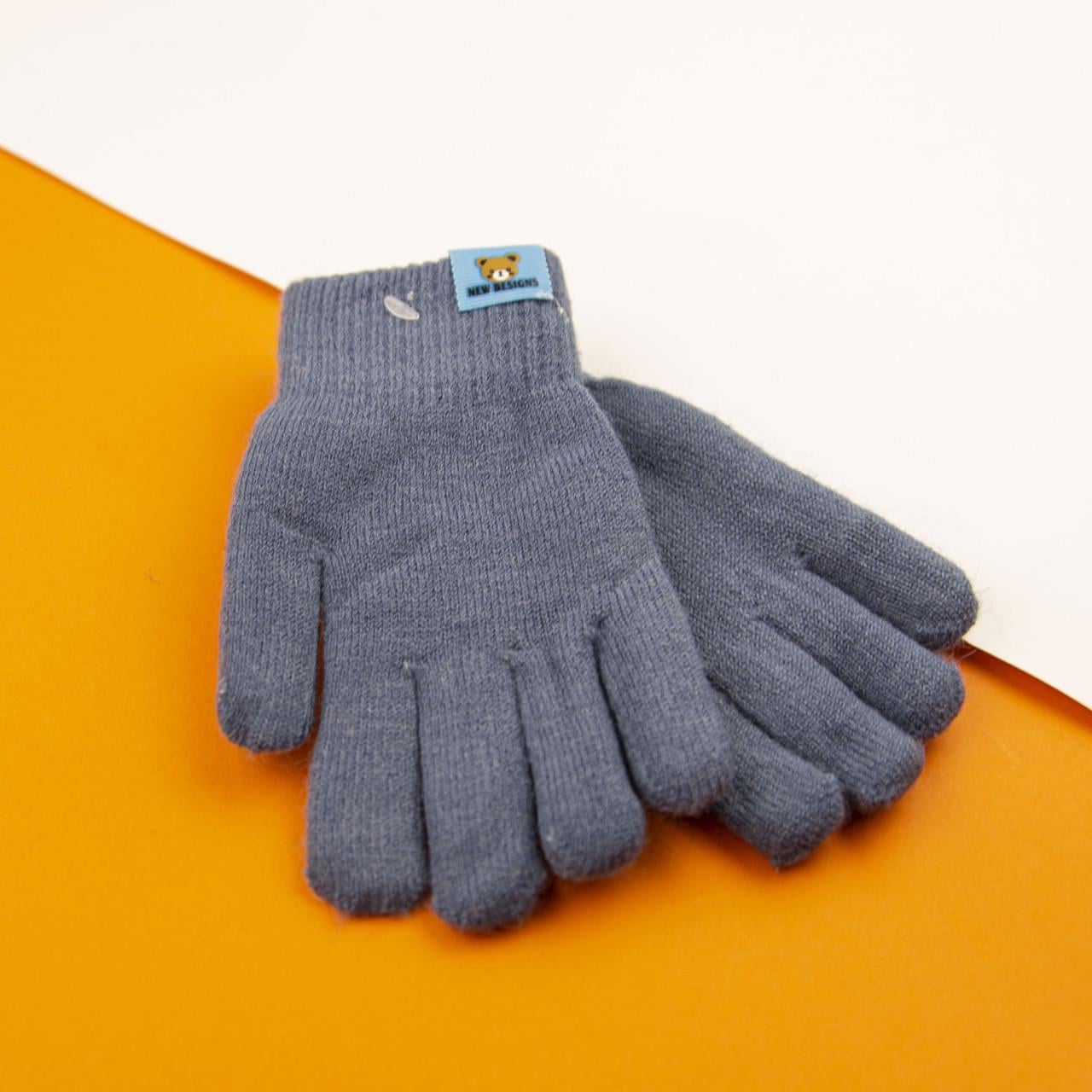 Перчатки для мальчиков 4-6 лет Мишка 22-7-22 Серый (DR009854 Перчатки для мальчиков 4-6 лет Мишка 22-7-22 Серый (DR009854