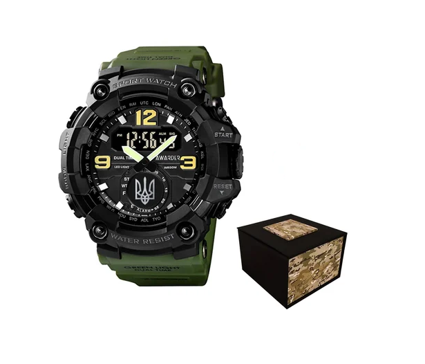 Наручные часы Awarder 004AGUASI Трезубец серебро с коробкой Зеленый Наручные часы Awarder 004AGUASI Трезубец серебро с коробкой Зеленый