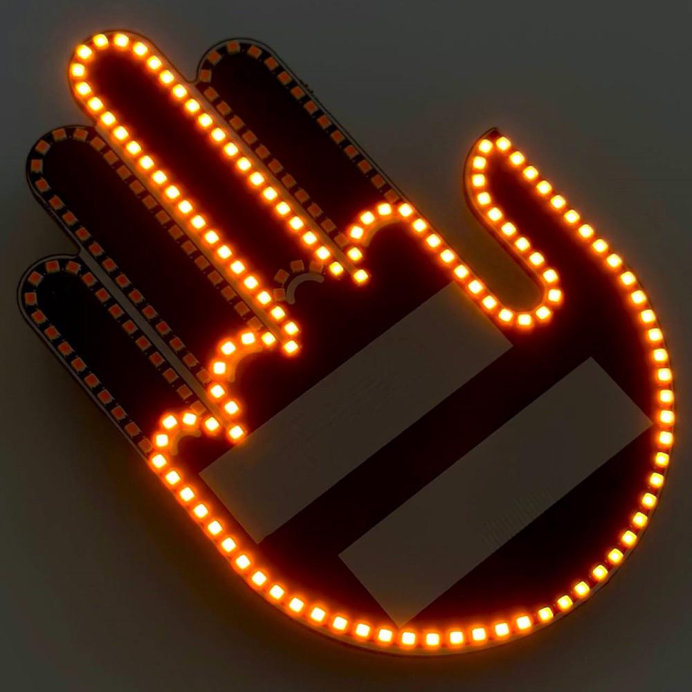 Рука светодиодная на заднем стекле автомобиля Black. - фото 5 Рука светодиодная на заднем стекле автомобиля Black. - фото 5