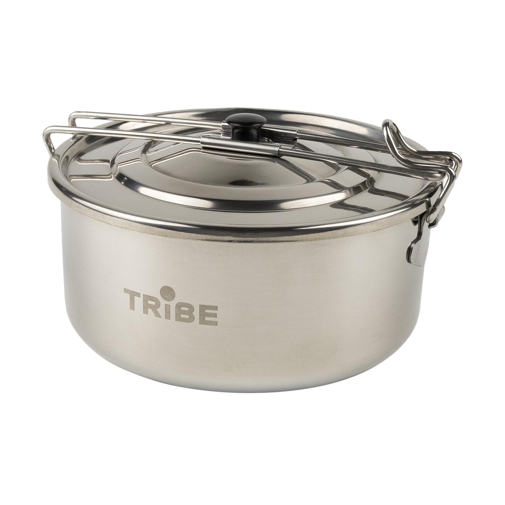 Казанок туристичний Tribe Tourist Pot з нержавіючої сталі 0,9 л (T-FH-0007-metal) - фото 2 Казанок туристичний Tribe Tourist Pot з нержавіючої сталі 0,9 л (T-FH-0007-metal) - фото 2