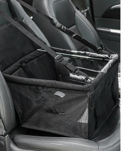 Автокрісло для собак із карабіном водонепроникне складне Чорний