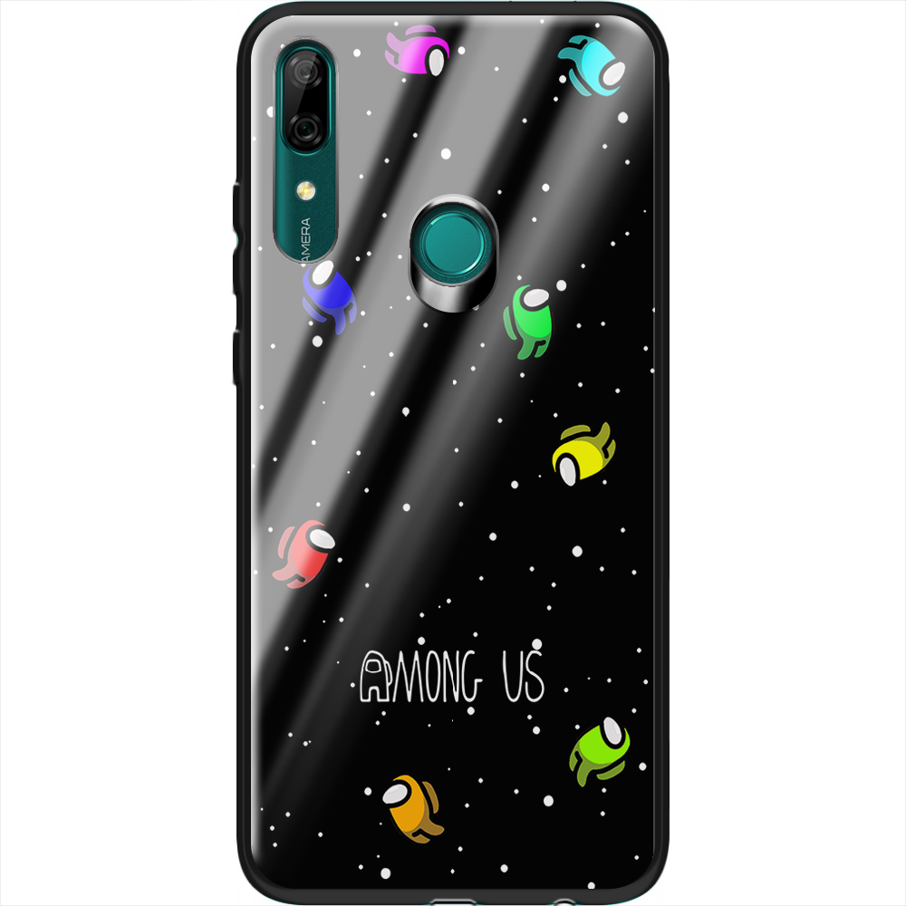 Чехол Boxface Huawei P Smart Z Among Us Invisible Черный силикон со стеклом (37381-bk76-37725)