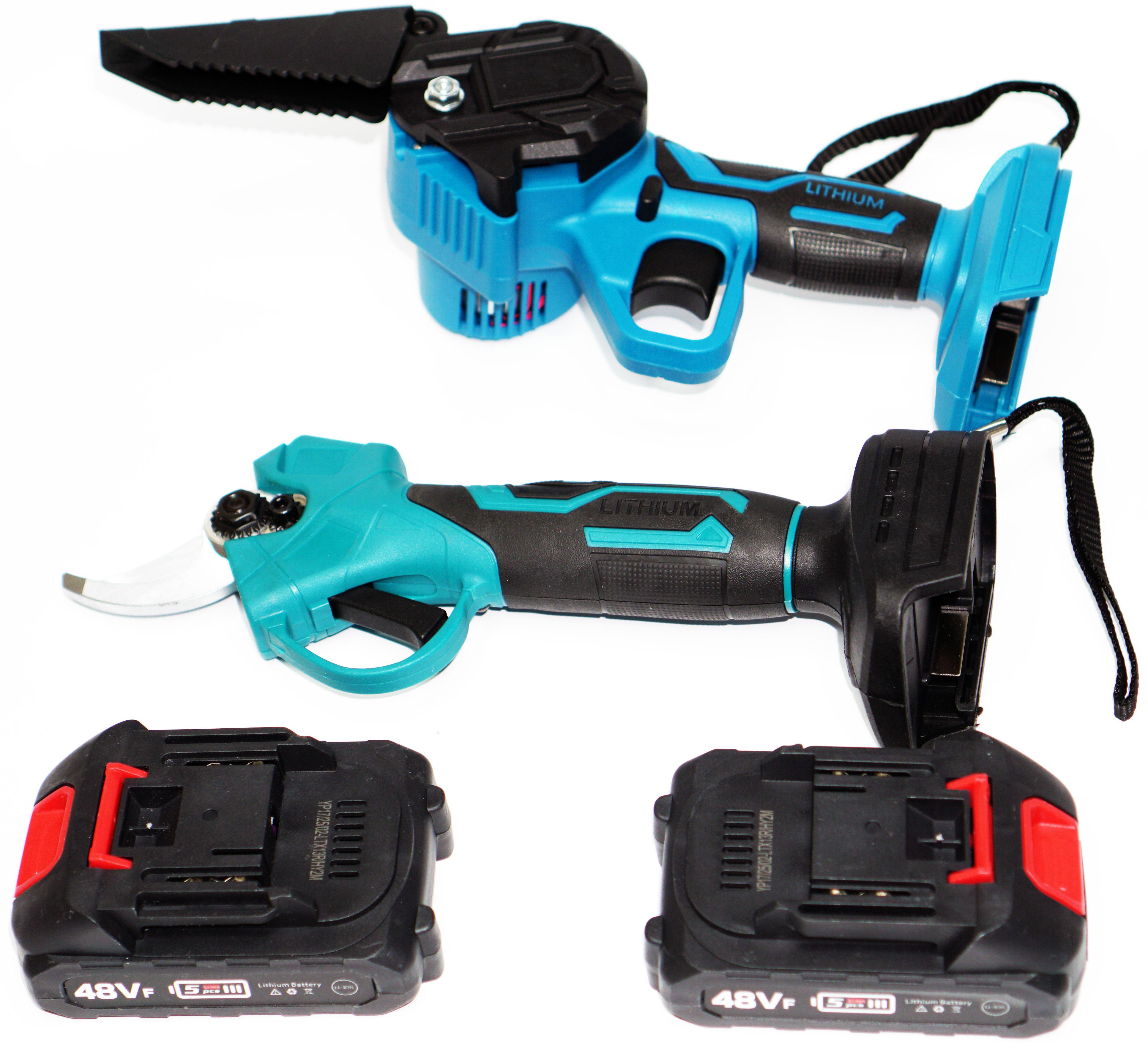 Пилка акумуляторна міні та садовий секатор акумуляторний у пластиковому кейсі - фото 7