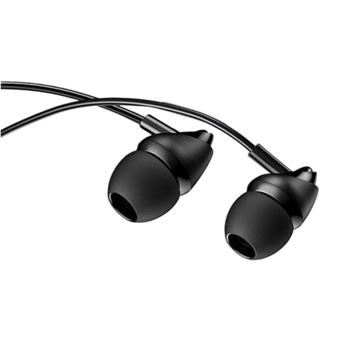 Навушники провідні Usams EP-39 In-ear Plastic Earphone 1,2 м Black (HSEP3901) - фото 1