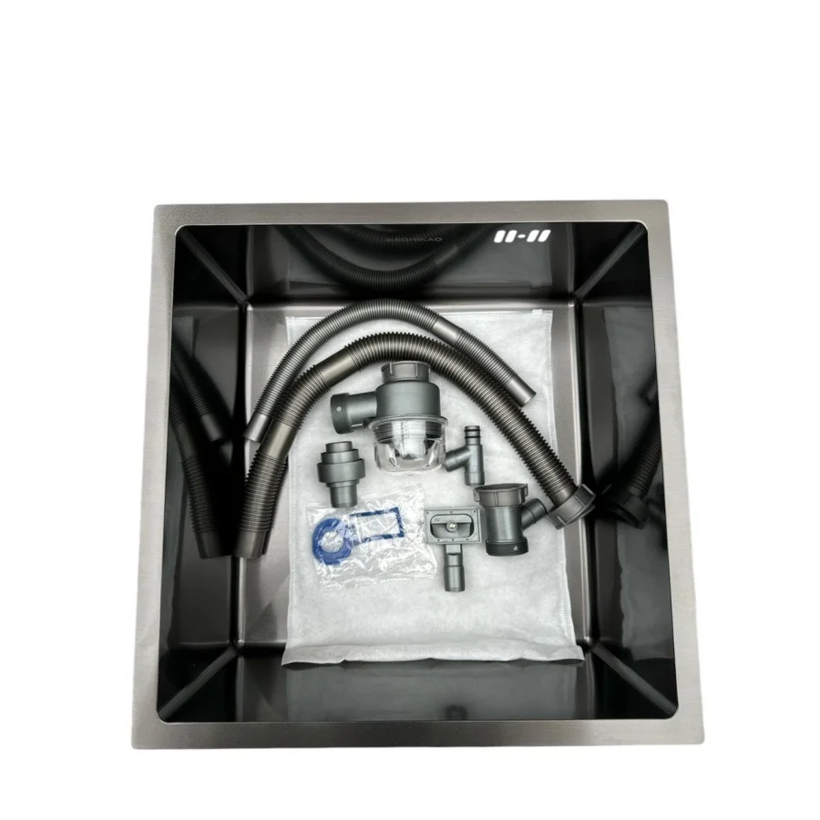 Мийка для кухні LEOMIKAO NARA 400-U GM PVD воронена сталь (523343) - фото 6 Мийка для кухні LEOMIKAO NARA 400-U GM PVD воронена сталь (523343) - фото 6