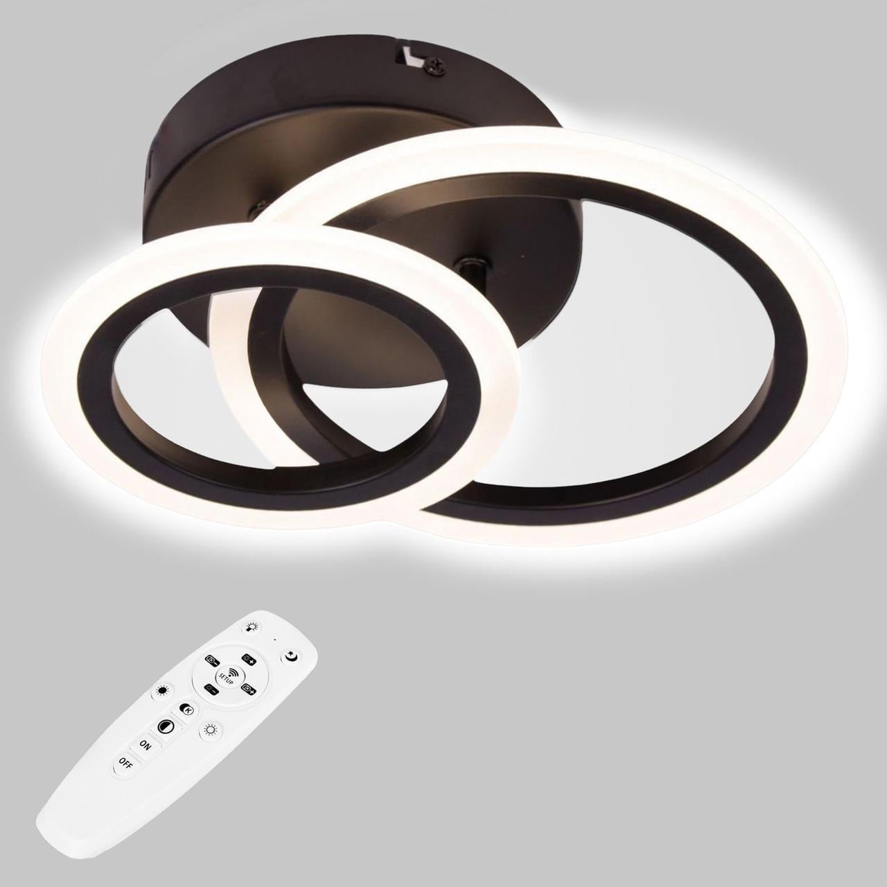 Люстра стельова LED Sunlight 6326/1+1 Чорний (2929778264)