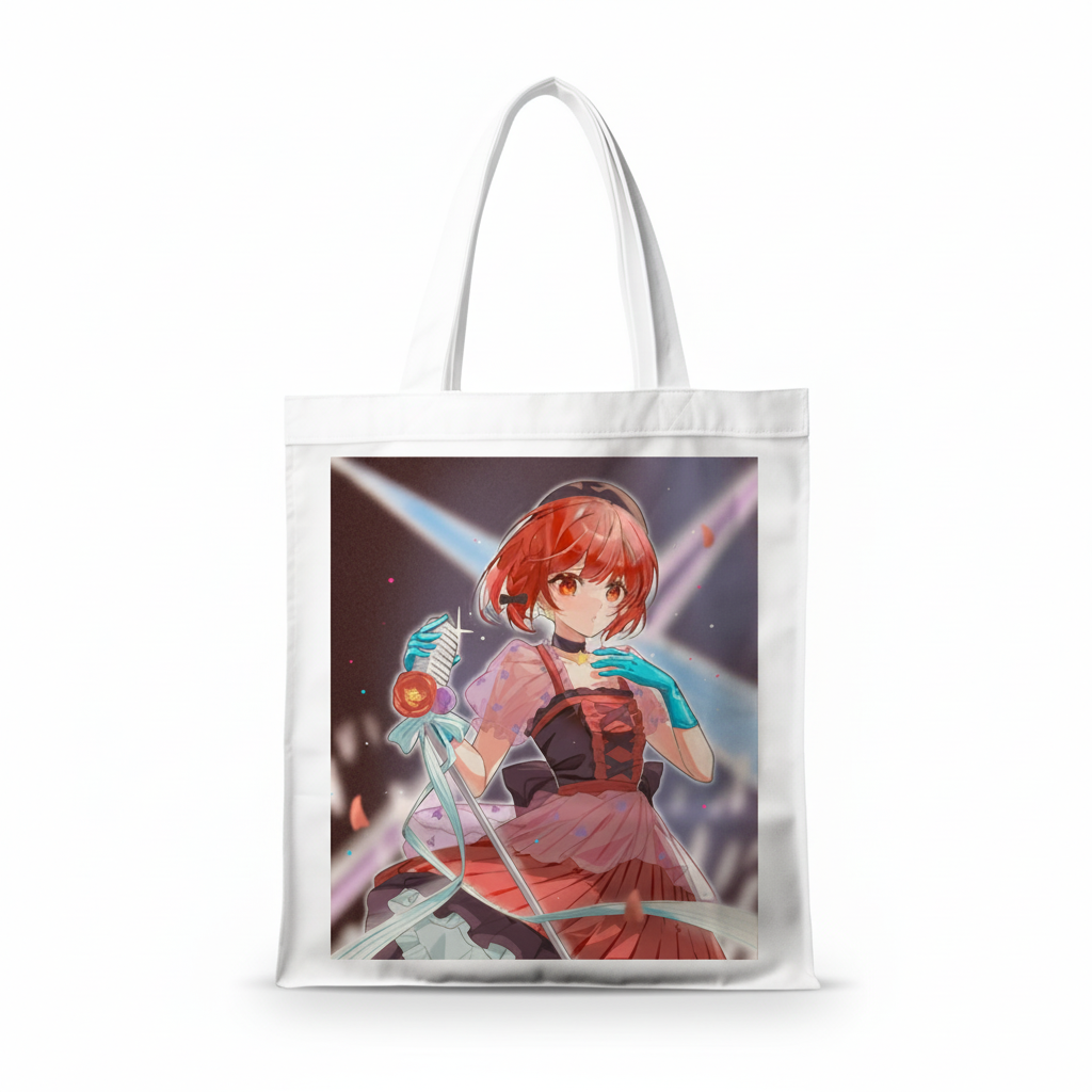 Сумка-шопер Oshi No Ko Кана Арима из льна Белый (17258)