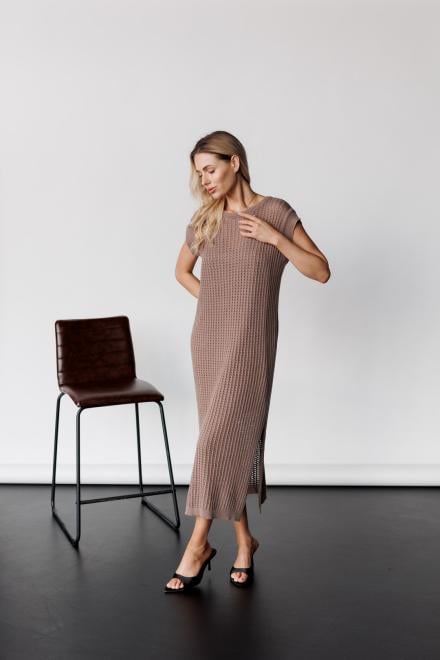 Сукня в'язана ART KNIT Тренд XL/XXL Тауп (43709) Сукня в'язана ART KNIT Тренд XL/XXL Тауп (43709)