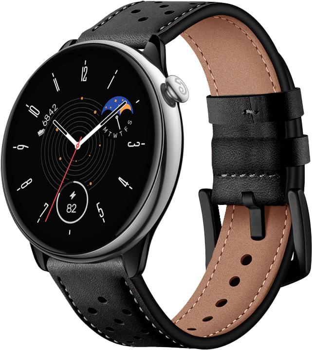 Ремешок кожаный Classico для Amazfit GTR Mini Black (33496-2B) - фото 1 Ремешок кожаный Classico для Amazfit GTR Mini Black (33496-2B) - фото 1