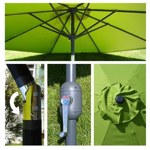 Парасолька антивітер Stenson MH-3842 3 м Green (35c89678) - фото 3 Парасолька антивітер Stenson MH-3842 3 м Green (35c89678) - фото 3