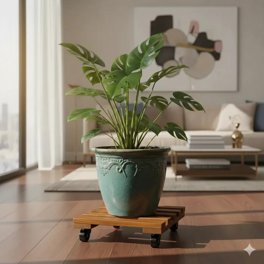 Подставка для цветов на колесах 35 см (30293160) - фото 2 Подставка для цветов на колесах 35 см (30293160) - фото 2