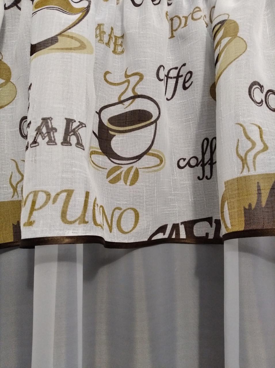 Занавеска с ламбрекеном и подхватывателями 3х1,65 м Белый - фото 2 Занавеска с ламбрекеном и подхватывателями 3х1,65 м Белый - фото 2