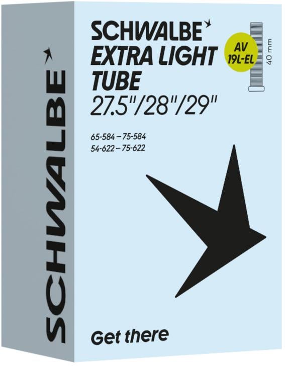 Камера Schwalbe 29"+/27,5"+ 54/75-584/622 AV19L-EL EXTRA LIGHT 40 мм Камера Schwalbe 29"+/27,5"+ 54/75-584/622 AV19L-EL EXTRA LIGHT 40 мм