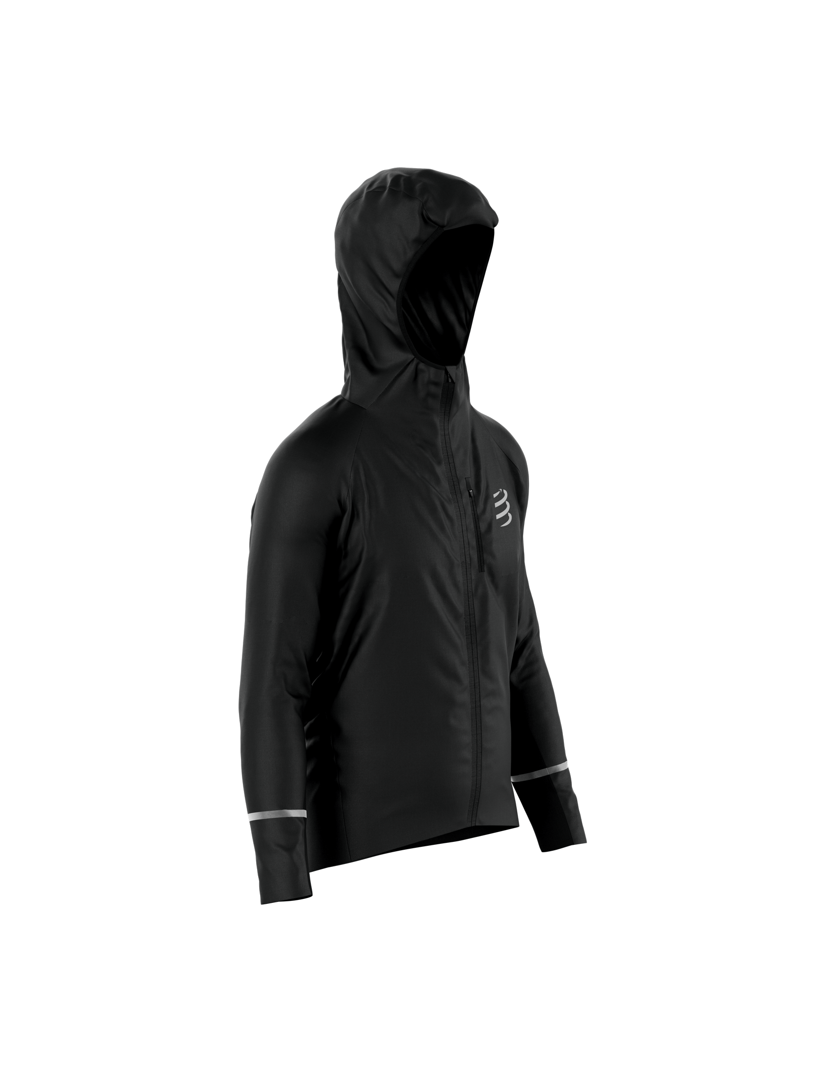 Куртка чоловіча з капюшоном Compressport Thunderstorm Waterproof 25/75 Jacket M Black