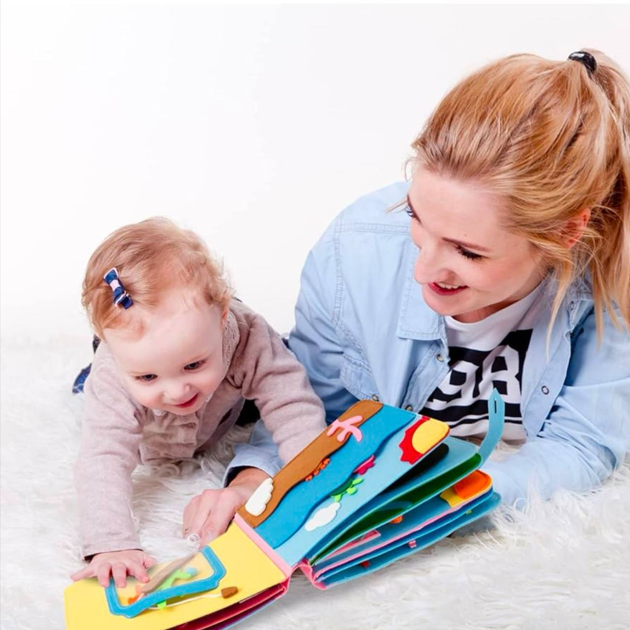 Книга на липучках Fun Game 432-21 фетр цифри та зображення/ремінці/віконця/прищіпки/люстерко (2472411561) - фото 8 Книга на липучках Fun Game 432-21 фетр цифри та зображення/ремінці/віконця/прищіпки/люстерко (2472411561) - фото 8