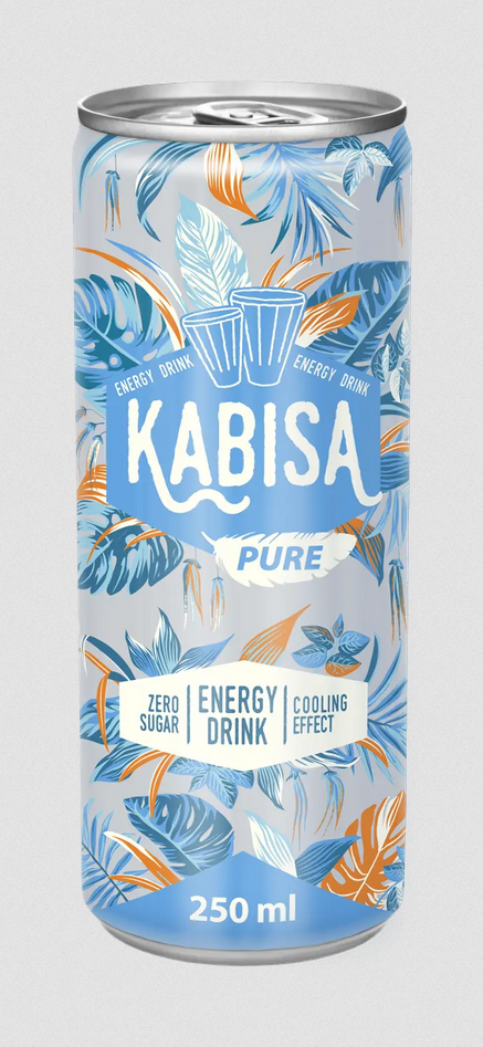 Напиток KABISA Pure Zero Sugar Energy Drink сильногазированный безалкогольный 250 мл