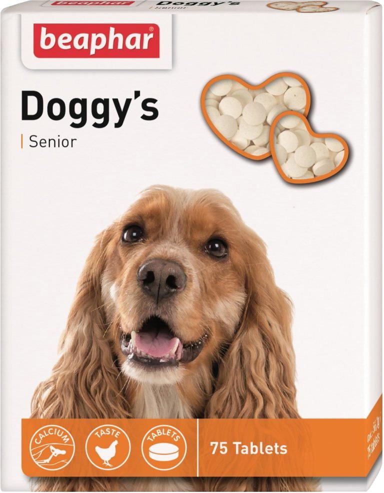 Ласощі для собак Beaphar Doggys Senior віком від 7 років 75 таб. (8711231115198) Ласощі для собак Beaphar Doggys Senior віком від 7 років 75 таб. (8711231115198)